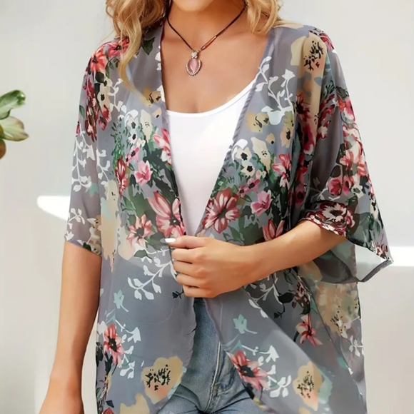 🆕MULTI-COLOR COVER UP, SUMMER JACKET - Picture 3 of 6